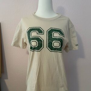 Vans Cream and Green Short Sleeve Tee